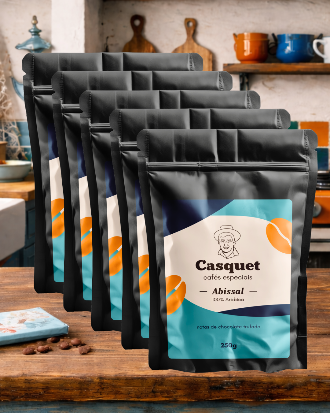 Café Especial Torrado em Grãos 100% Arábica 84+ Pontos 1,25kg | Casquet Abissal Minas Gerais