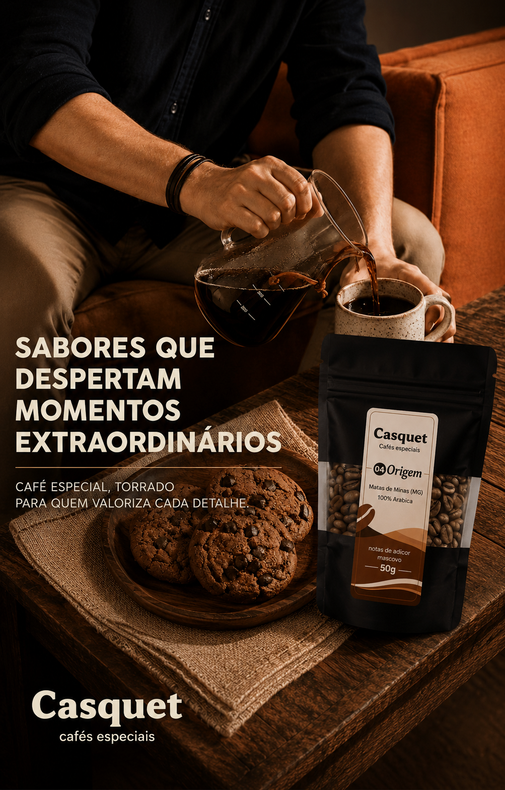 Café Especial Origem Casquet 50g Degustação | Café Especial 100% Arábica de Minas Gerais em Grãos