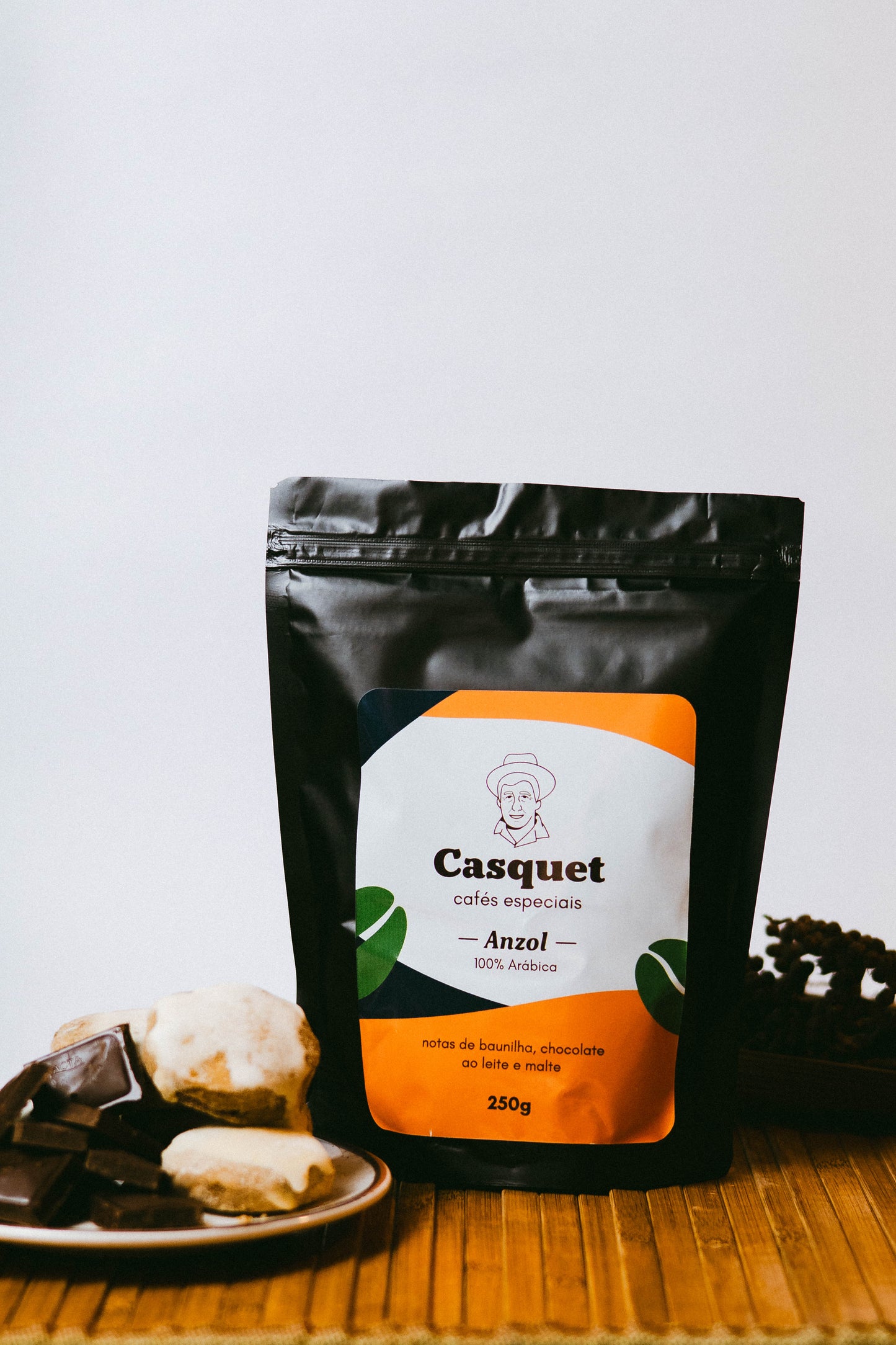 Café Especial 100% Arábica 84+ Pontos 250g | Casquet Anzol Torrado em Grãos