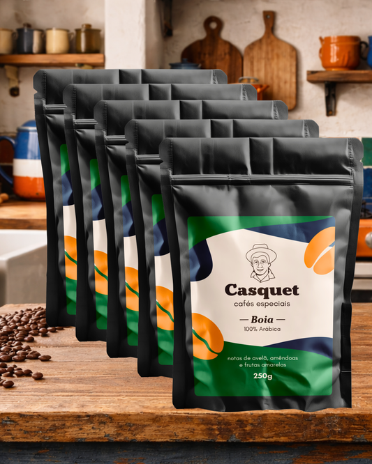Café Especial Torrado em Grãos 100% Arábica 84+ Pontos 1,25kg | Casquet Boia Alta Mogiana