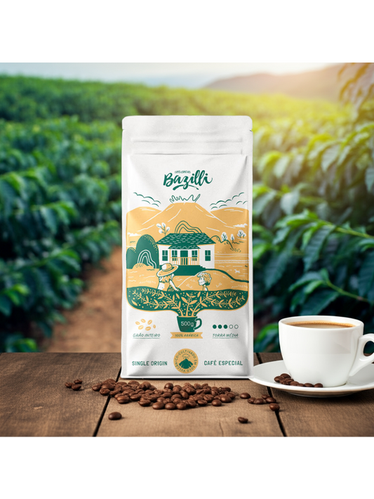 Café Torrado em Grãos Bazilli 500g