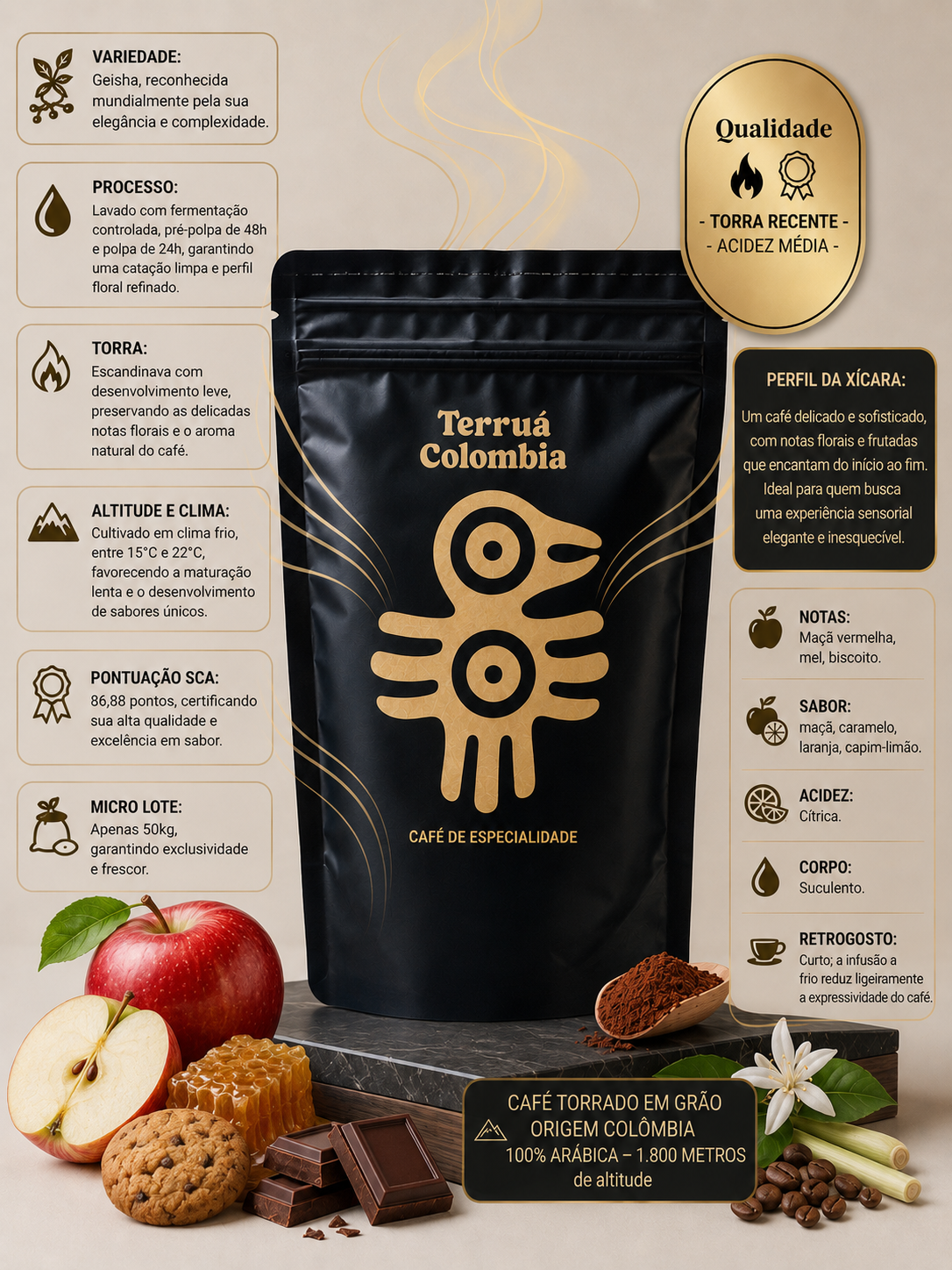 Geisha Lavado Café Especial Colombiano 200g