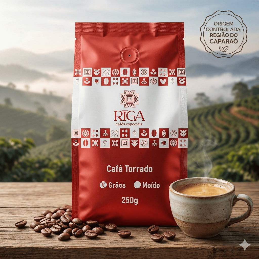 Café Riga Gourmet em grãos 100g  Região do Caparaó