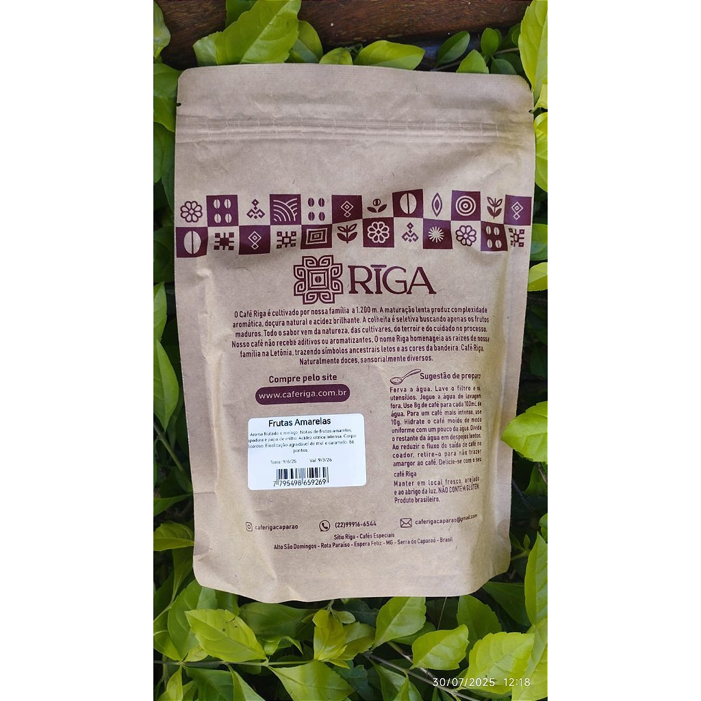 Café Riga Especial Frutas Amarelas em pó 250g  Região do Caparaó