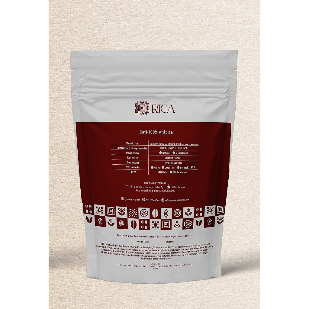 Café Riga Chocolate ao Leite em grãos 500g  Região do Caparaó
