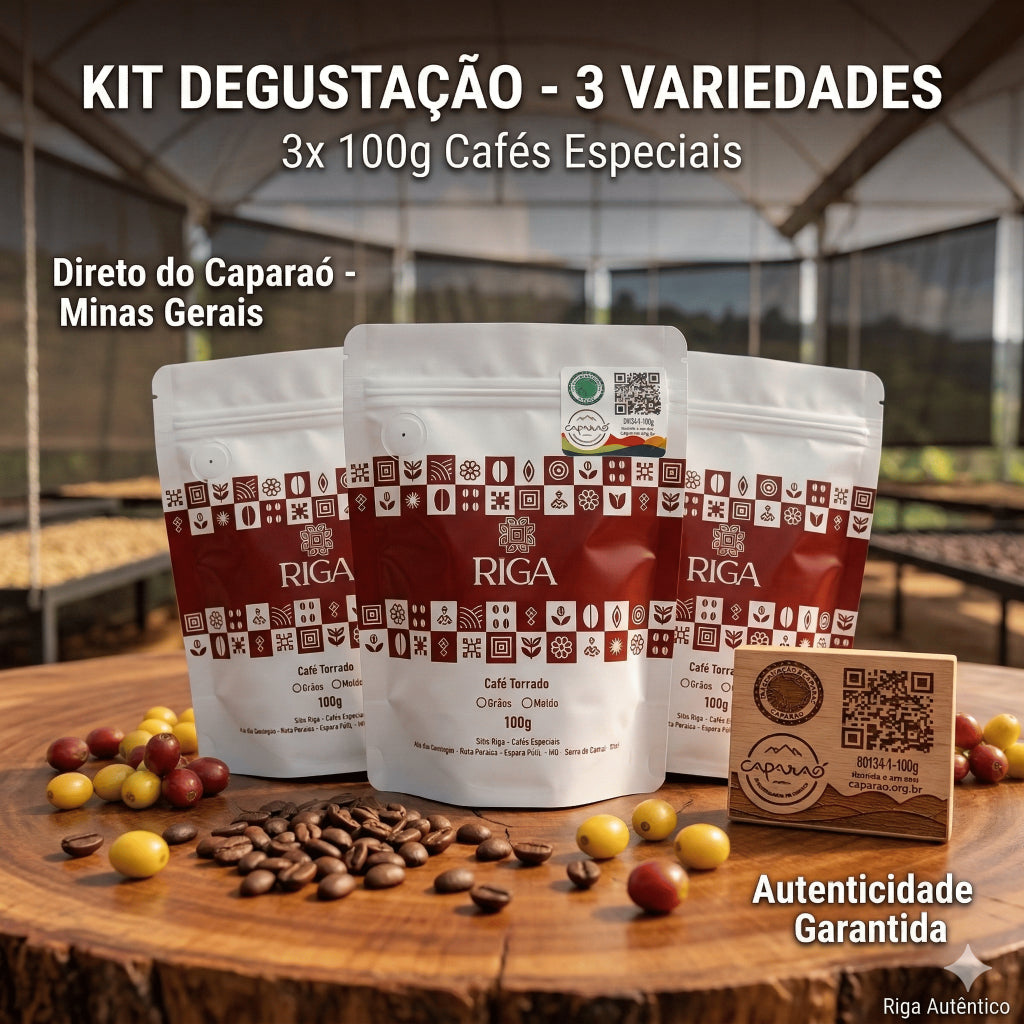 Kit Degustação Café RIGA Especial Caparaó em pó  300gr