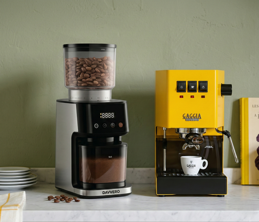 Kit Cafeteira Gaggia Classic E24 com Moedor Café elétrico La Bravia DavVero 51 níveis de moagem