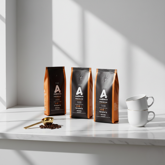 Kit 5kg Café Torrado Em Grãos América Premium