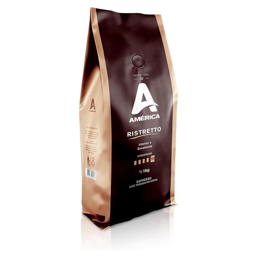 Kit 5kg Café Torrado Em Grãos América Ristretto