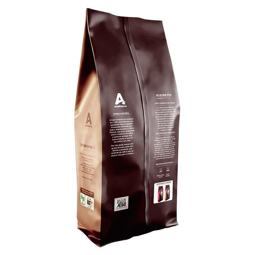 Kit 5kg Café Torrado Em Grãos América Ristretto