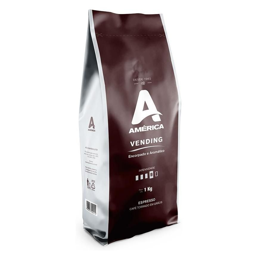 Kit 5kg Café Torrado Em Grãos América Vending