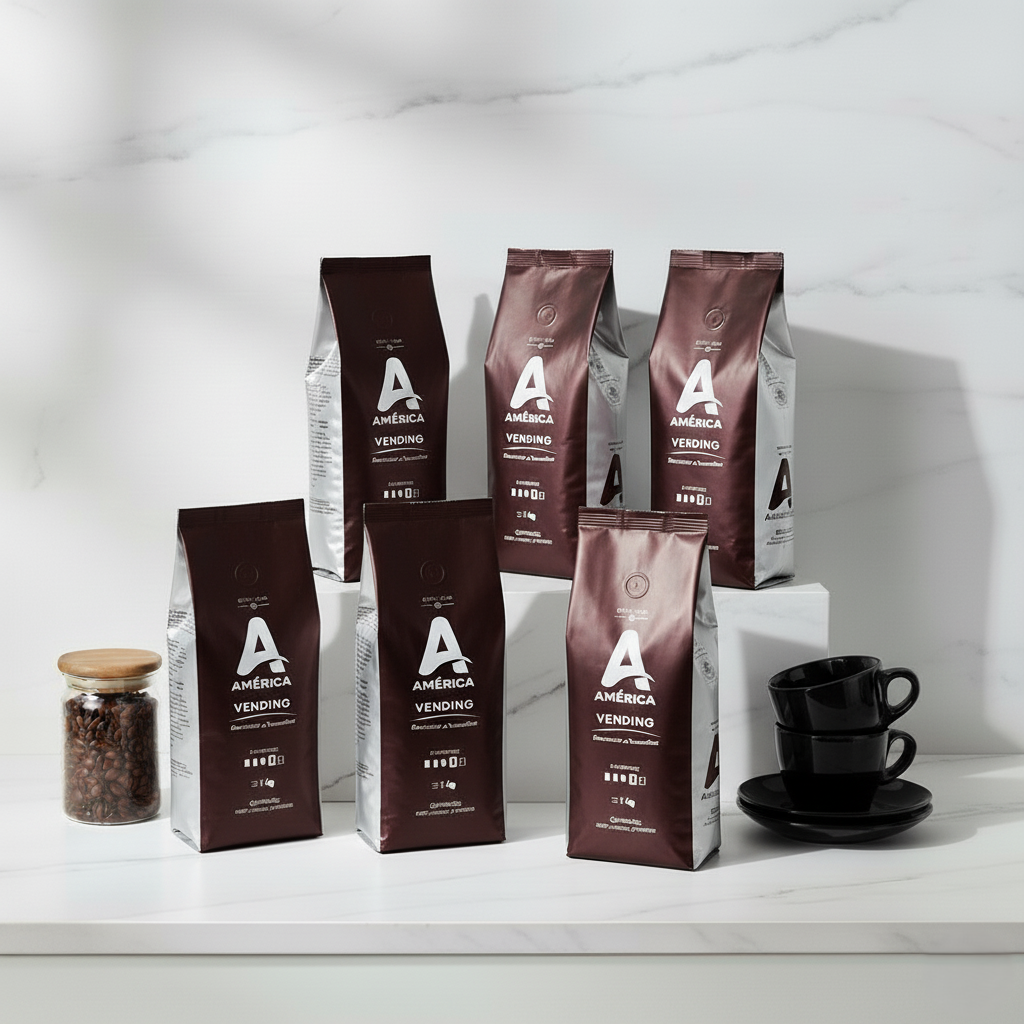 Kit 5kg Café Torrado Em Grãos América Vending